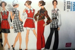 7600 VOGUE 1968 SLEEVELESS 2 BREASTED JACKET, LONG SLEEVE BLOUSE, BOTTOMS PATTERN 12